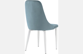 Стул Kora, на металлокаркасе, light blue / white