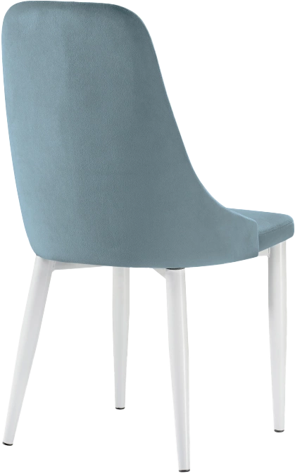 Стул Kora, на металлокаркасе, light blue / white
