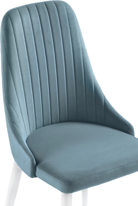 Стул Kora, на металлокаркасе, light blue / white