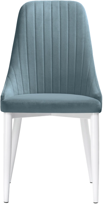 Стул Kora, на металлокаркасе, light blue / white