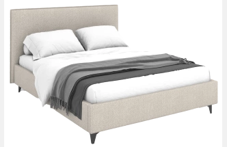 Кровать Ингрид с/м 180x200 Buckle white