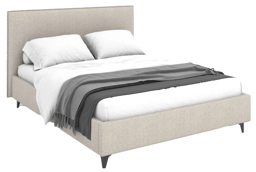 Кровать Ингрид с/м 180x200 Buckle white