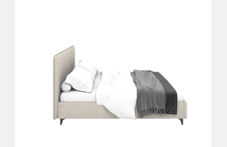 Кровать Ингрид с/м 180x200 Buckle white