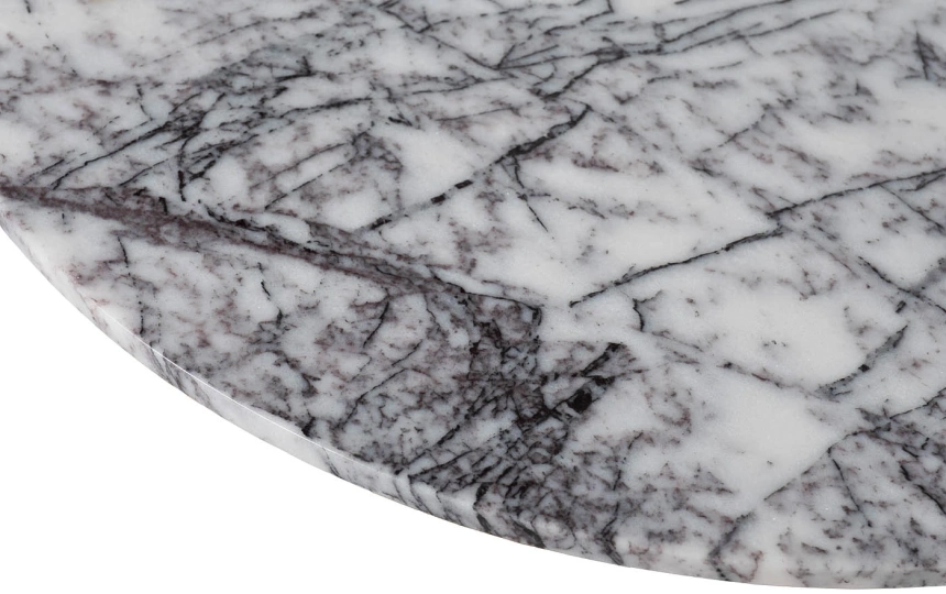 Журнальный стол 57EL-STOL/ZH-790B, 70x70x50, природный мрамор, белый мрамор / золото