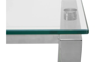 Стол письменный GY-17910, прозрачный / хром