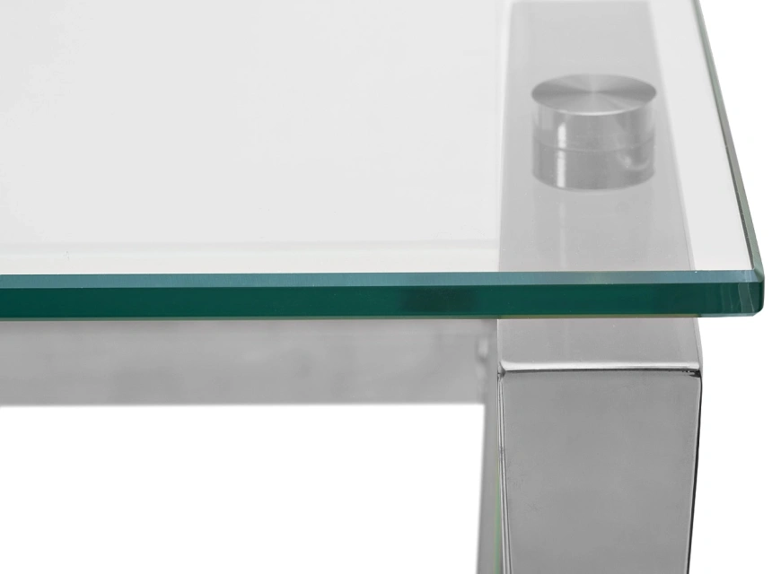 Стол письменный GY-17910, прозрачный / хром