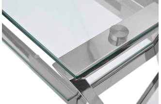 Стол письменный GY-17910, прозрачный / хром