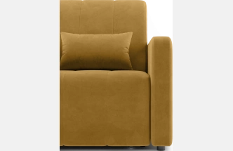 Кресло-кровать Борго 80, модель 107, Ultra Mustard (соломенный) / венге