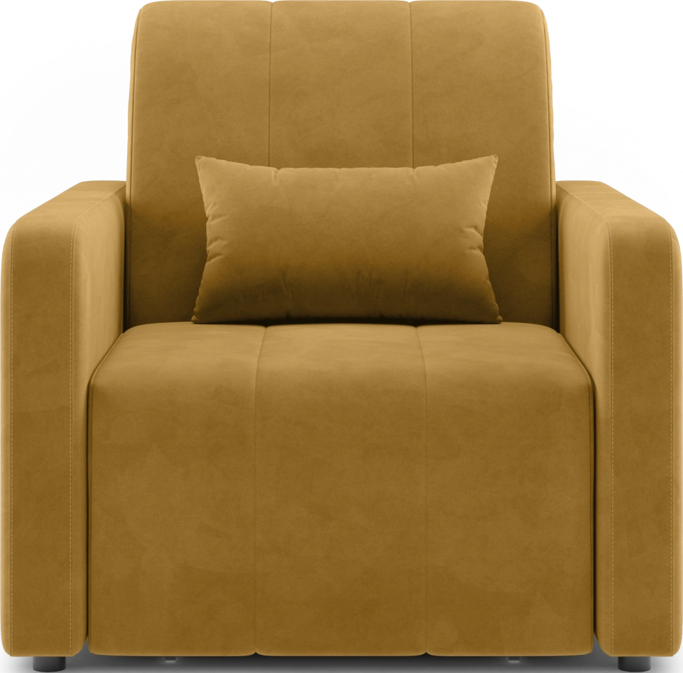 Кресло-кровать Борго 80, модель 107, Ultra Mustard (соломенный) / венге