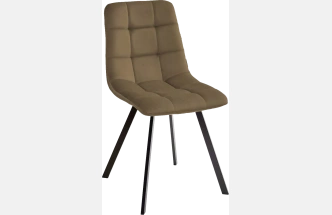 Стул Ричи, мягкий, H-71 шоколадный, велюр, черный каркас 