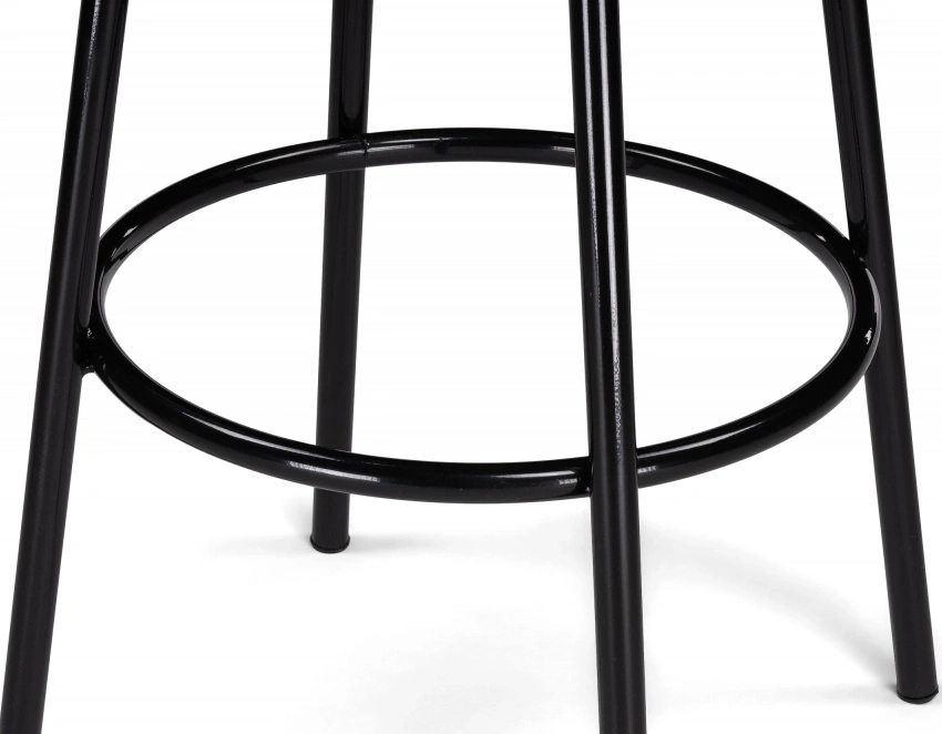 Барный табурет Сансанви, велюр серый тедди 941 / черный глянец