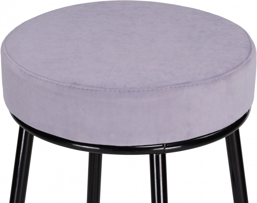 Барный табурет Сансанви, велюр серый тедди 941 / черный глянец