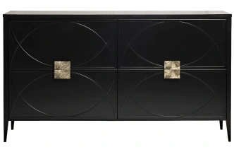 Комод 151SV-00001, с четырьмя ящиками, черный