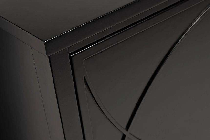 Комод 151SV-00001, с четырьмя ящиками, черный