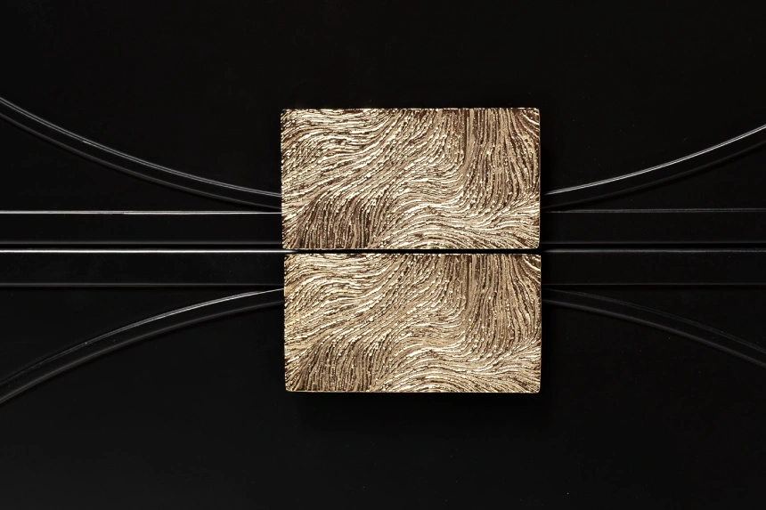 Комод 151SV-00001, с четырьмя ящиками, черный