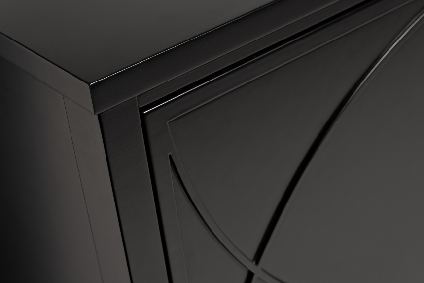 Комод 151SV-00001, с четырьмя ящиками, черный