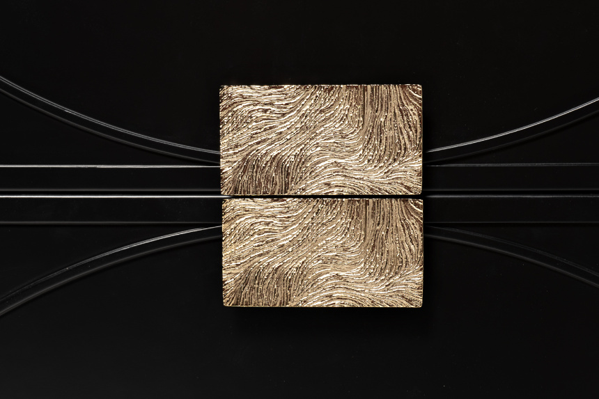 Комод 151SV-00001, с четырьмя ящиками, черный