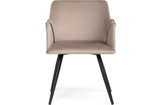 Стул-кресло Эджелл, мягкий, латте / черный