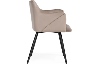 Стул-кресло Эджелл, мягкий, латте / черный