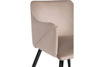 Стул-кресло Эджелл, мягкий, латте / черный
