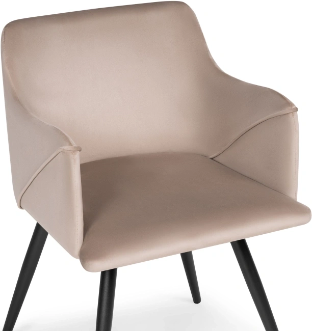 Стул-кресло Эджелл, мягкий, латте / черный