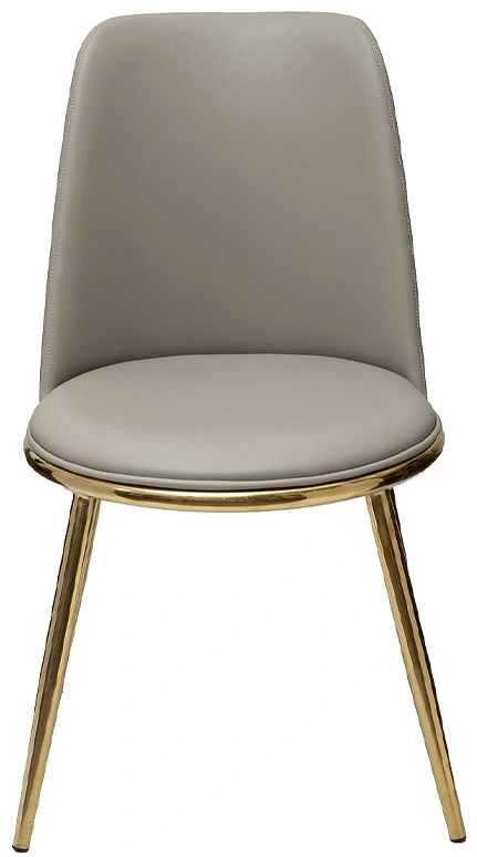 Стул 76AR-24005, мягкий, экокожа, бежевый / золото 