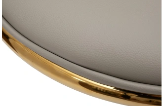 Стул 76AR-24005, мягкий, экокожа, бежевый / золото