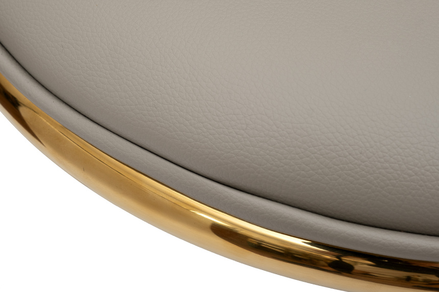 Стул 76AR-24005, мягкий, экокожа, бежевый / золото