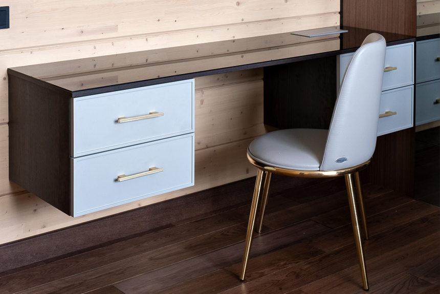 Стул 76AR-24005, мягкий, экокожа, бежевый / золото