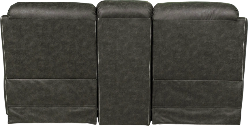 Диван прямой Азалия, электрореклайнер, двухместный, Стайл 04 / Эбен / Контрастная отстрочка