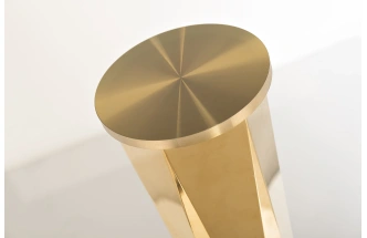 Обеденный стол GY-18074, стекло, прозрачный / золото