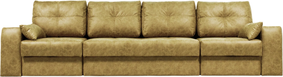 Диван прямой Остин 3, ткань Tornado mocco, декор Рамух белый