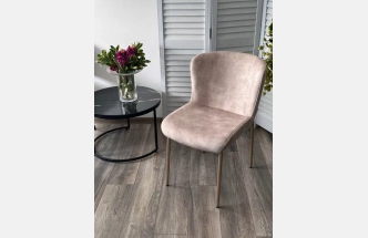 Стул Matteo, мягкий, Beige color-021, велюр, золотой каркас