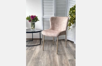Стул Matteo, мягкий, Beige color-021, велюр, золотой каркас