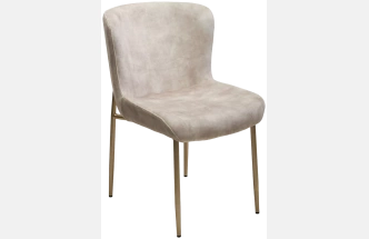 Стул Matteo, мягкий, Beige color-021, велюр, золотой каркас