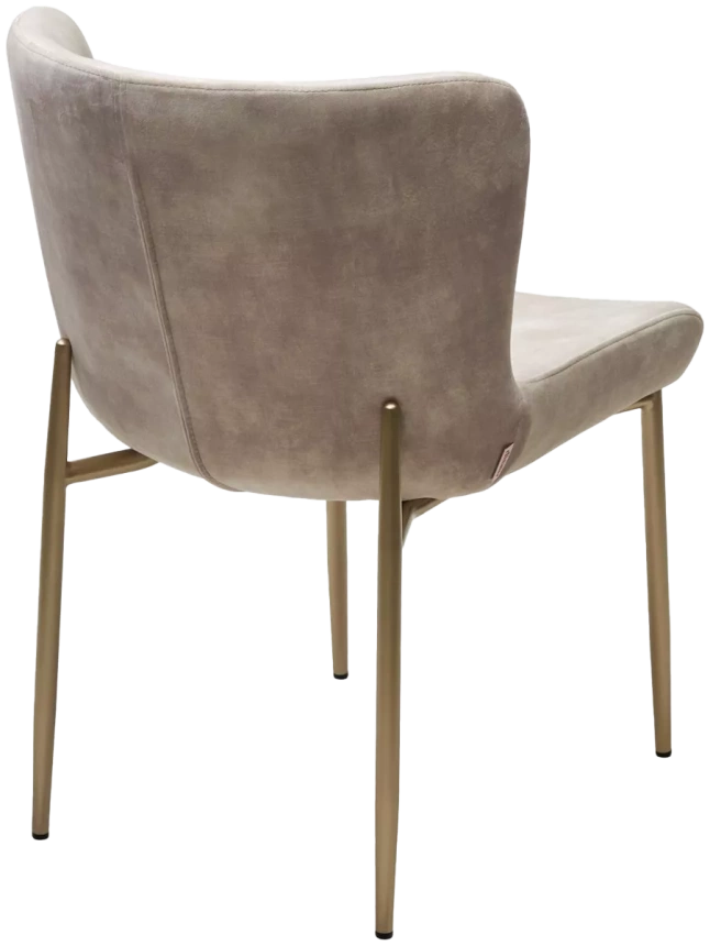 Стул Matteo, мягкий, Beige color-021, велюр, золотой каркас