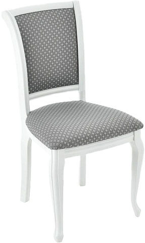 Стул Кабриоль, деревянный, ажур 149-3 жаккард, каркас эмаль белая