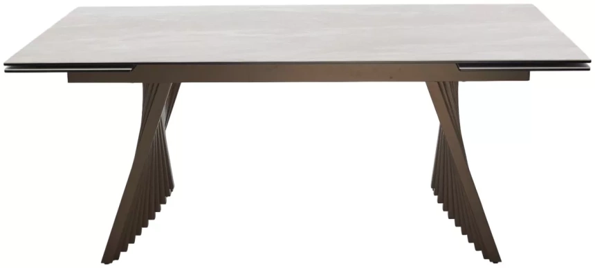 Кухонный стол раздвижной Ivar 180, Marbles TL-109 серый мрамор / шоколадное золото каркас
