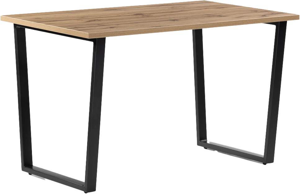Кухонный стол Лота Лофт, 140x80, ЛДСП дуб вотан, каркас матовый черный