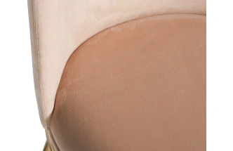 Стул 76AR-24GOLD, мягкий, велюр, бежевый / золото