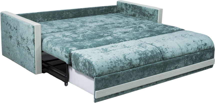 Диван прямой Адель 2, Plush dusty green, декор Рамух белый