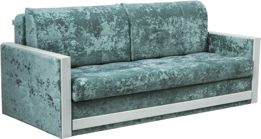 Диван прямой Адель 2, Plush dusty green, декор Рамух белый