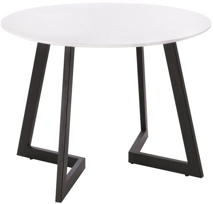 Кухонный раздвижной стол Алингсос, 100(140)x100x76, белая шагрень / белый