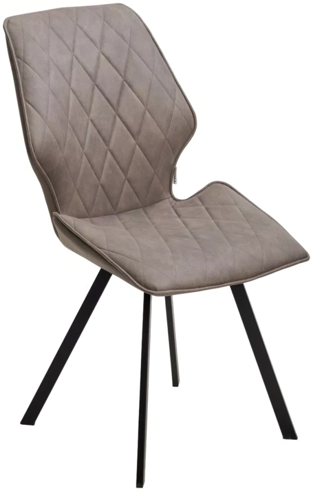 Стул Рафаэль, мягкий, Style-04 Таупе, ткань под нубук, черный каркас 