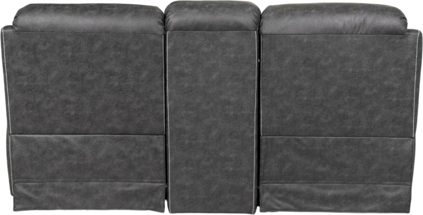 Диван прямой Азалия, электрореклайнер, двухместный, Стайл 17 / Эбен / Контрастная отстрочка