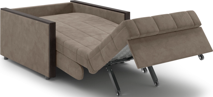 Кресло-кровать Токио 80, модель 062, Ultra Beige (бежевый) / венге