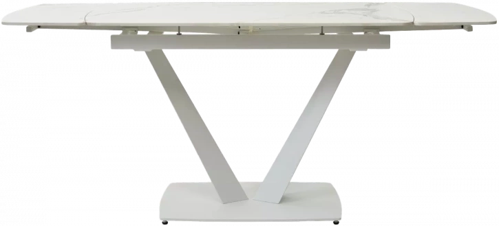 Кухонный стол раздвижной Alatri 120, Gloss Statuario White Solid Ceramic, White