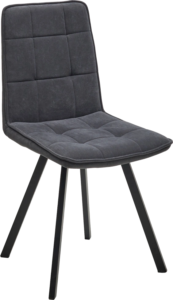 Стул Смарт, мягкий, B26 графит, велюр, черный каркас