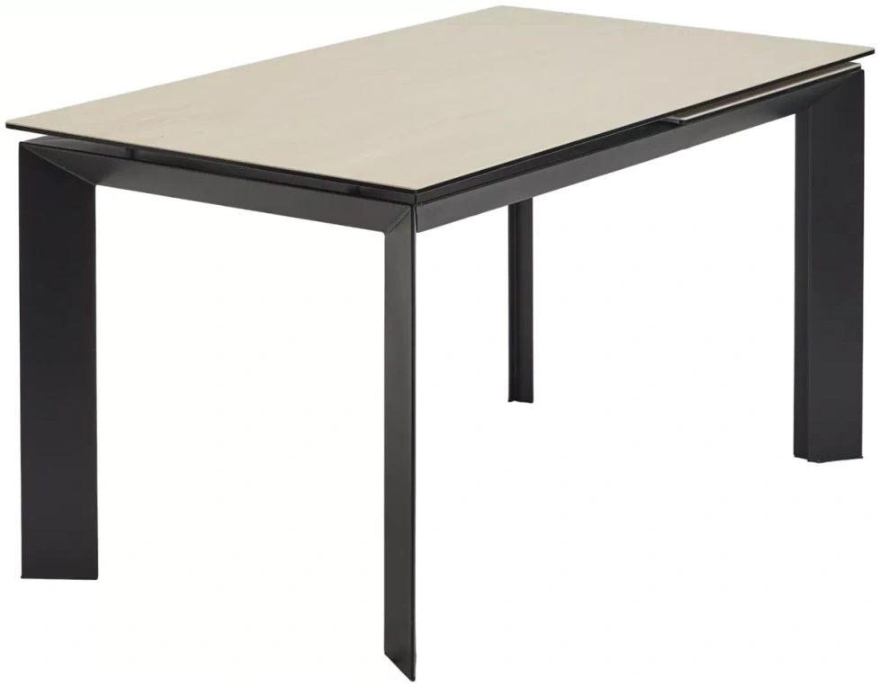 Кухонный стол раздвижной Cremona 140, TL-142, испанская керамика, черный каркас