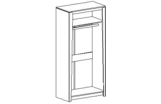 Шкаф двухдверный Мальта, распашной для одежды, таксония